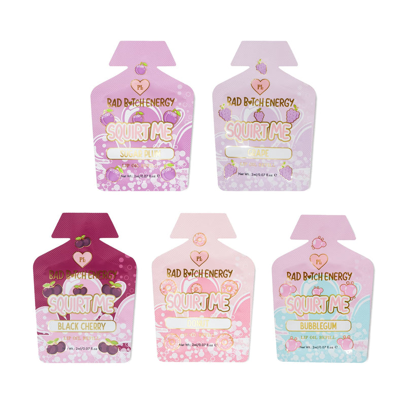 Squirt Me Lip Oil Refill Sachet Packs 2ml